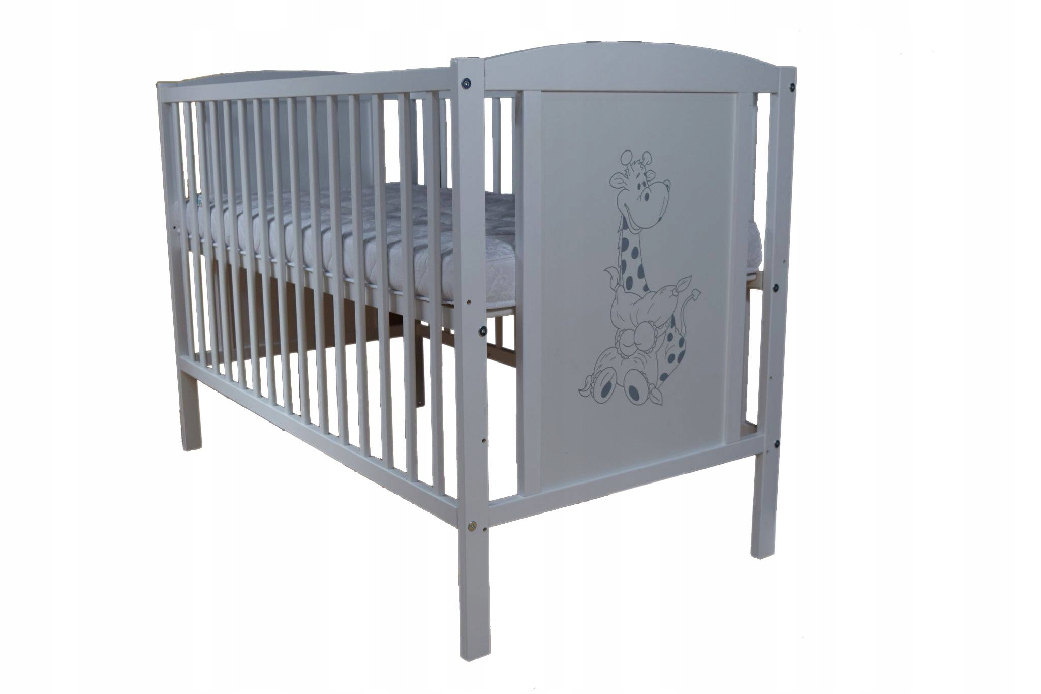 Drevené playpen 80x100cm nenatreté 3 úrovne + matrace Graps Stredná pena - mäkká 95 x 76 x 6 cm