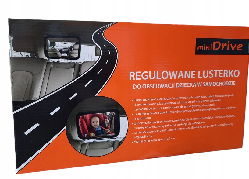 Zrkadlo na pozorovanie dexxerového dieťaťa 20 cm x 30 cm čierne