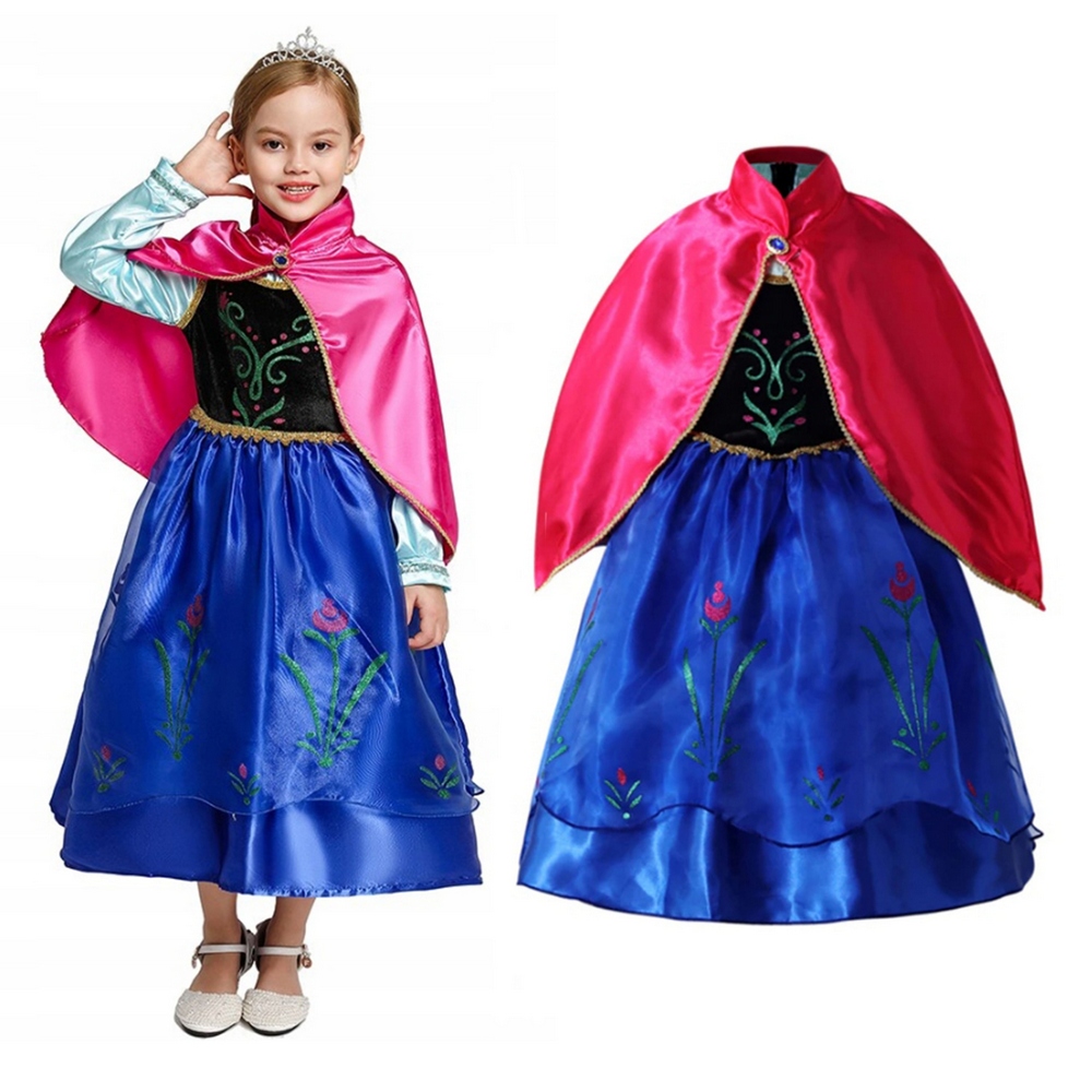 Kostým pre dievča - S kostýmy maskovanie Anna Frozen Elza Elsa 98/104
