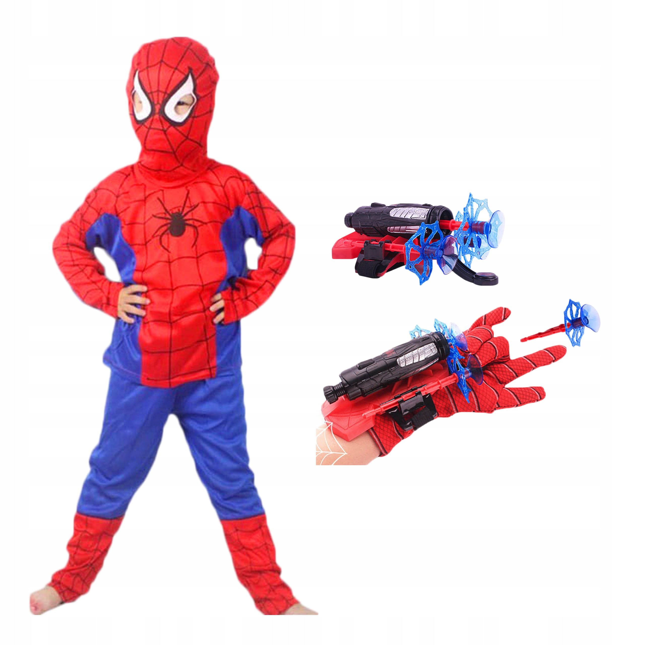 Kostým pre chlapca- M kostýmy Spiderman kostým rukavice 110/122 cm
