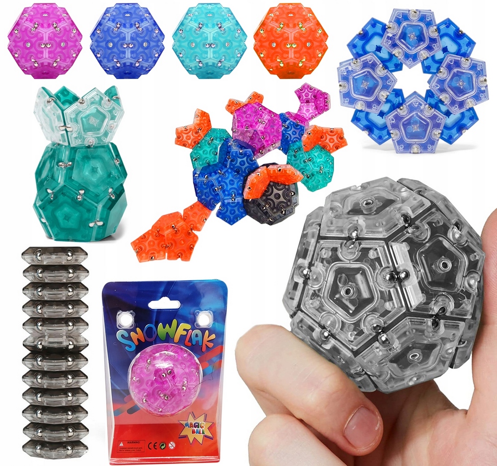 Logická hračka - ANTISTRESOVÁ MAGNETICKÁ HÁDANKA MAGIC CUBE
