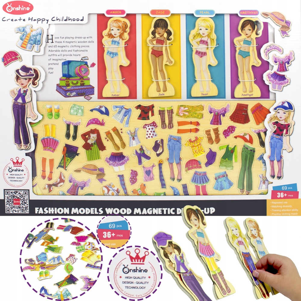 Montessori - Magnetické puzzle magnety magnety Montessori