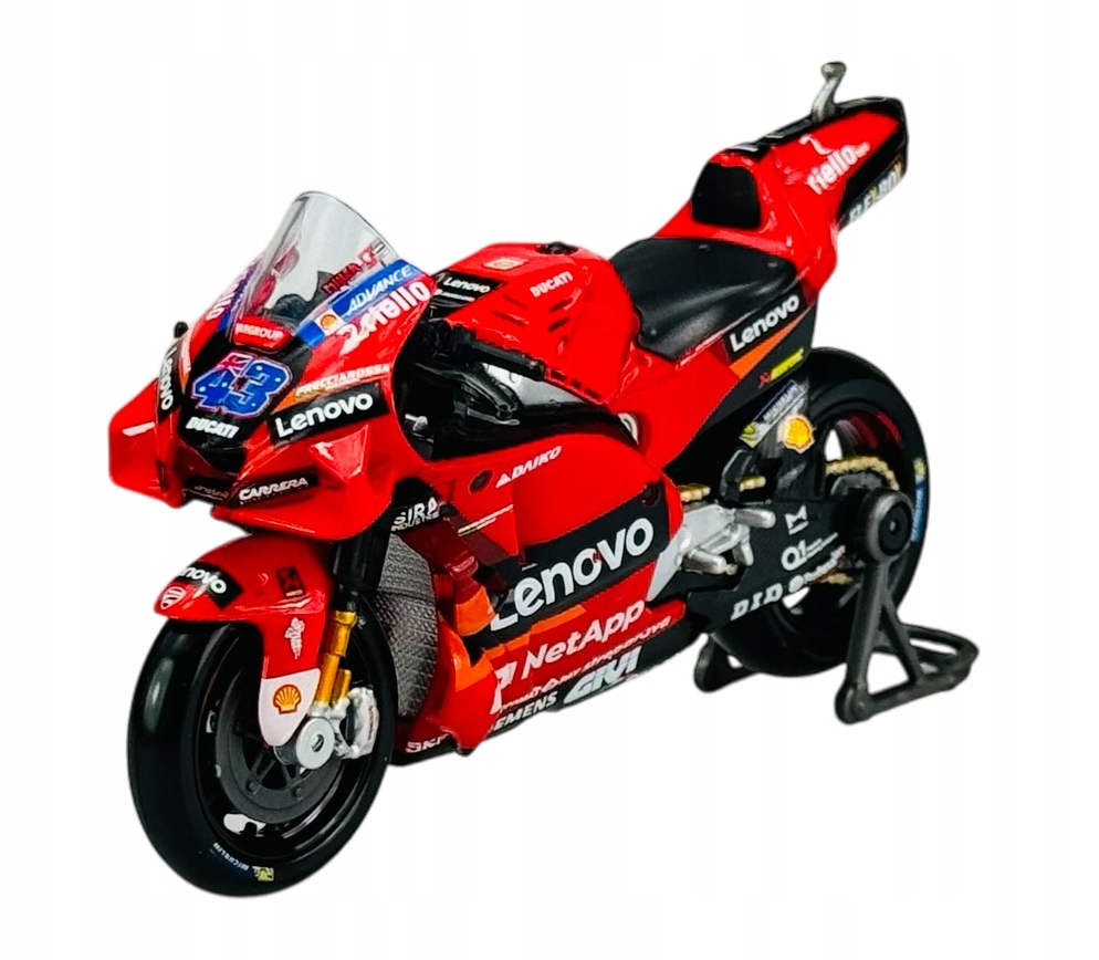 MAISTO DUCATI DESMOSEDICI GP22 #43 MILLER 1:18 MOTO GP MOTOCYKEL NOVÝ 36391