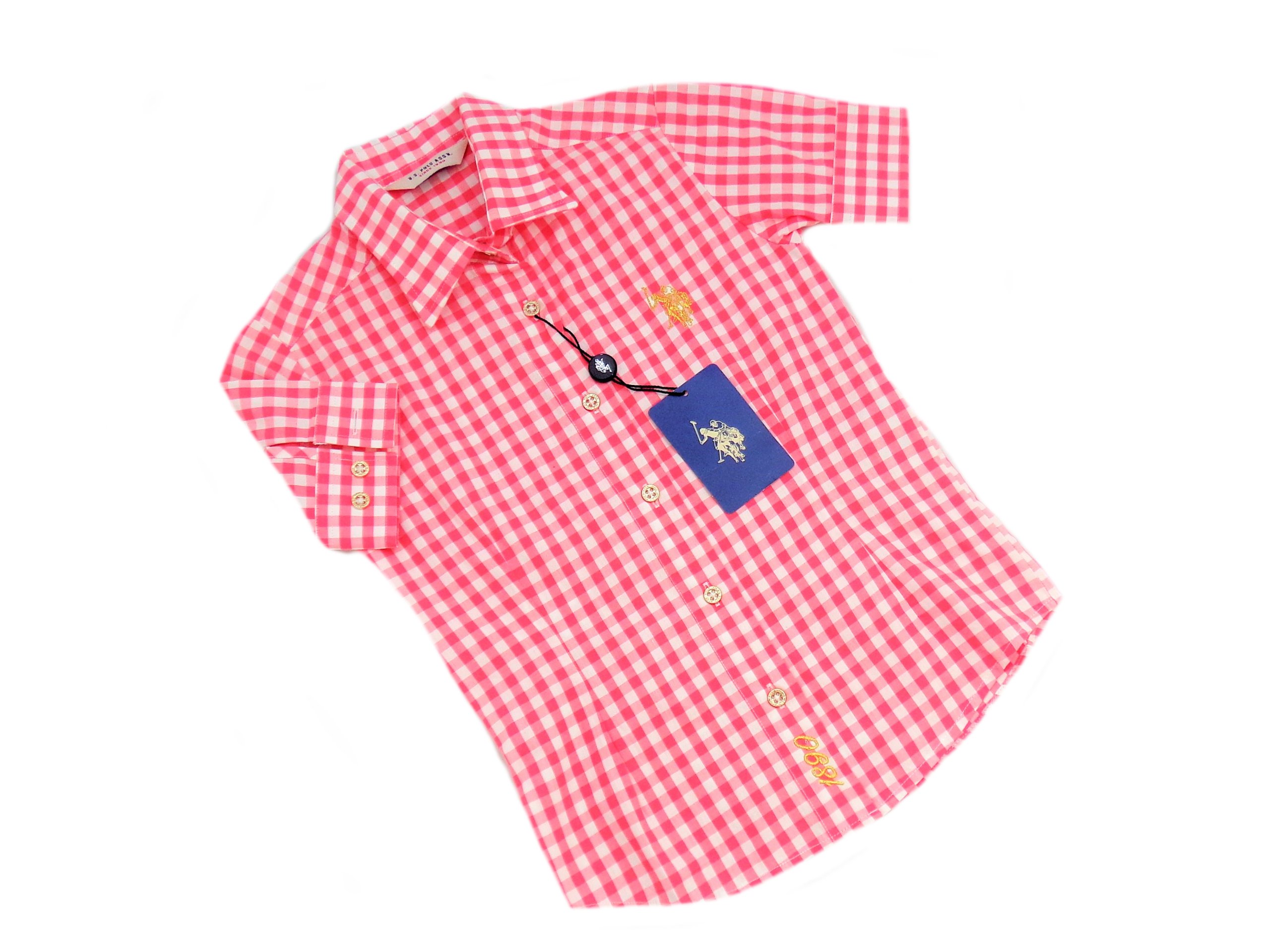 Detská košeľa - Krátke rukávy pre deti 110, ECRU, Pink
