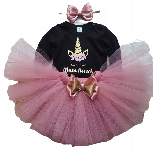 Babyglamour 86 čierna, ružová, žltá súprava
