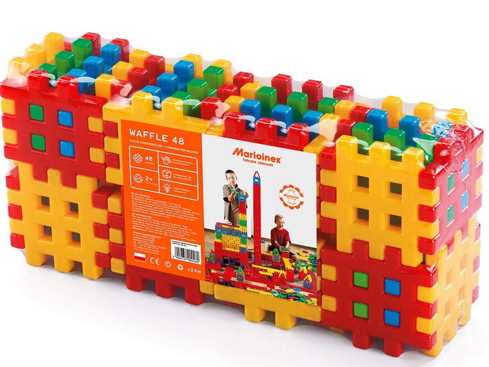 Marioinex Waffle 900260 Blocks. Konštrukčné bloky Cube 48 ks.