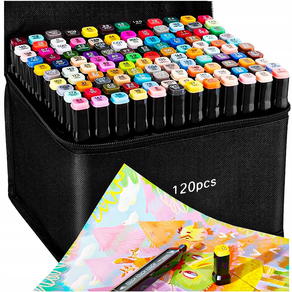 Alkoholové značky plstené -TIP PRES Set 120 Pro Bag