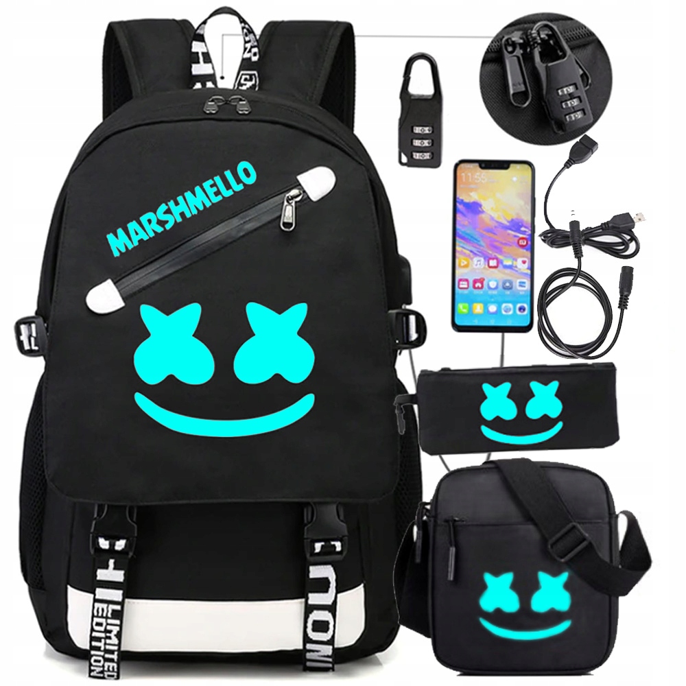 Školský batoh set 5in1 pre dievča lemur
