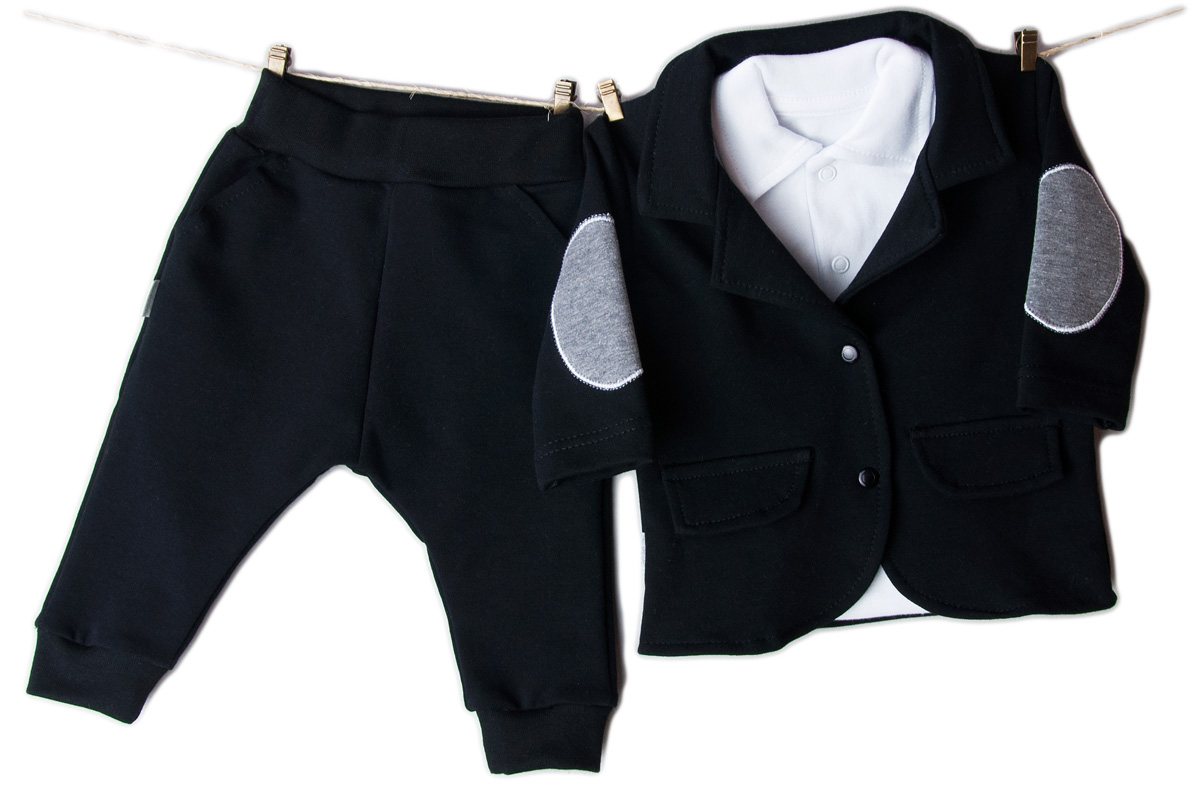 Detské body - Baby Set Bodziak Factory 98 Black 2 PCS.