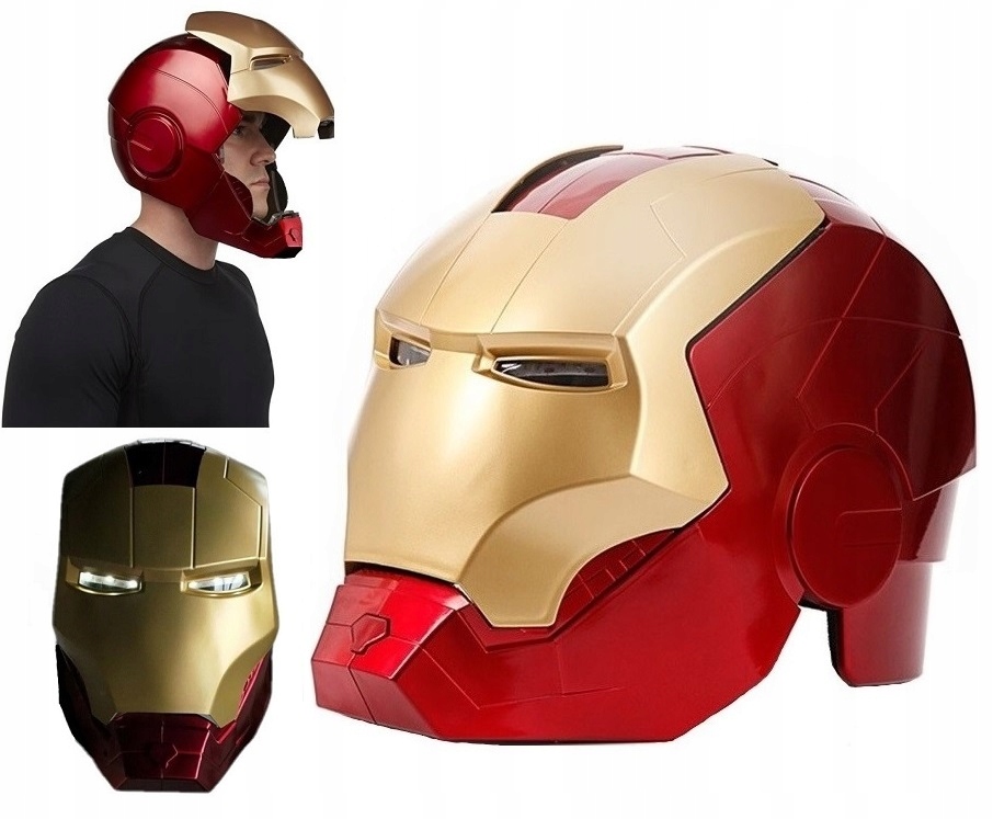 Kostým, maska - Maska Iron Man Helma žiariaca LED cosplay