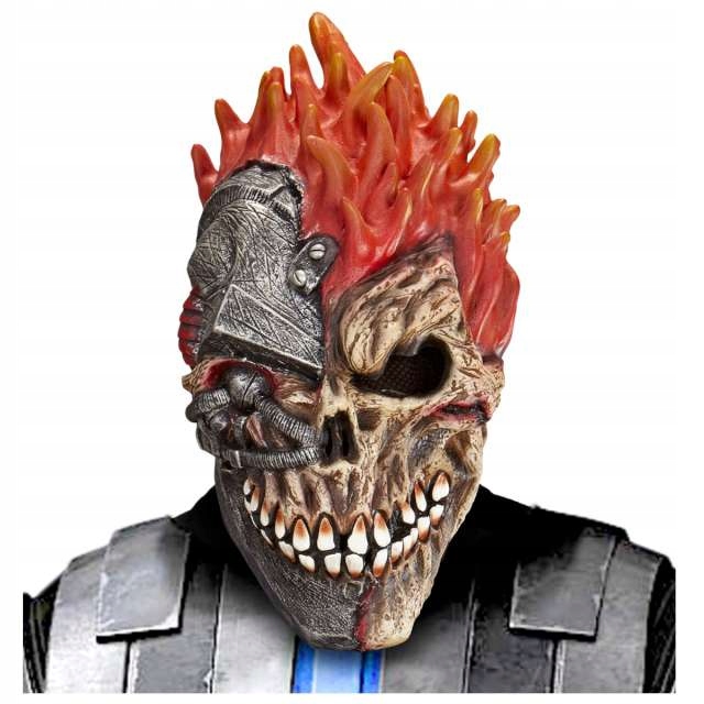 halloween MASKA CYBER DEMON diabol SKELETON robot LEBKA