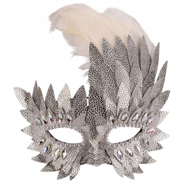 Kostým, maska - Očná maska (benátska) karnevalové hračky CT01243 Silver