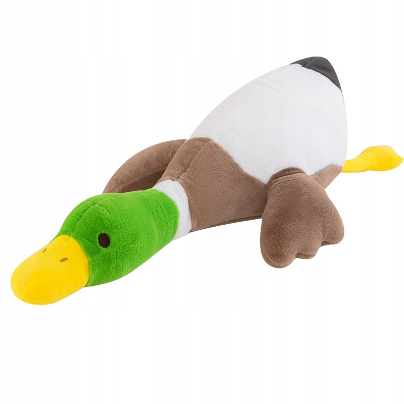 MASKOT PLYŠOVÝ VANKÚŠ VEĽKÝ FAREBNÝ ZELENÁ HUSKA KÁČKA 60 cm
