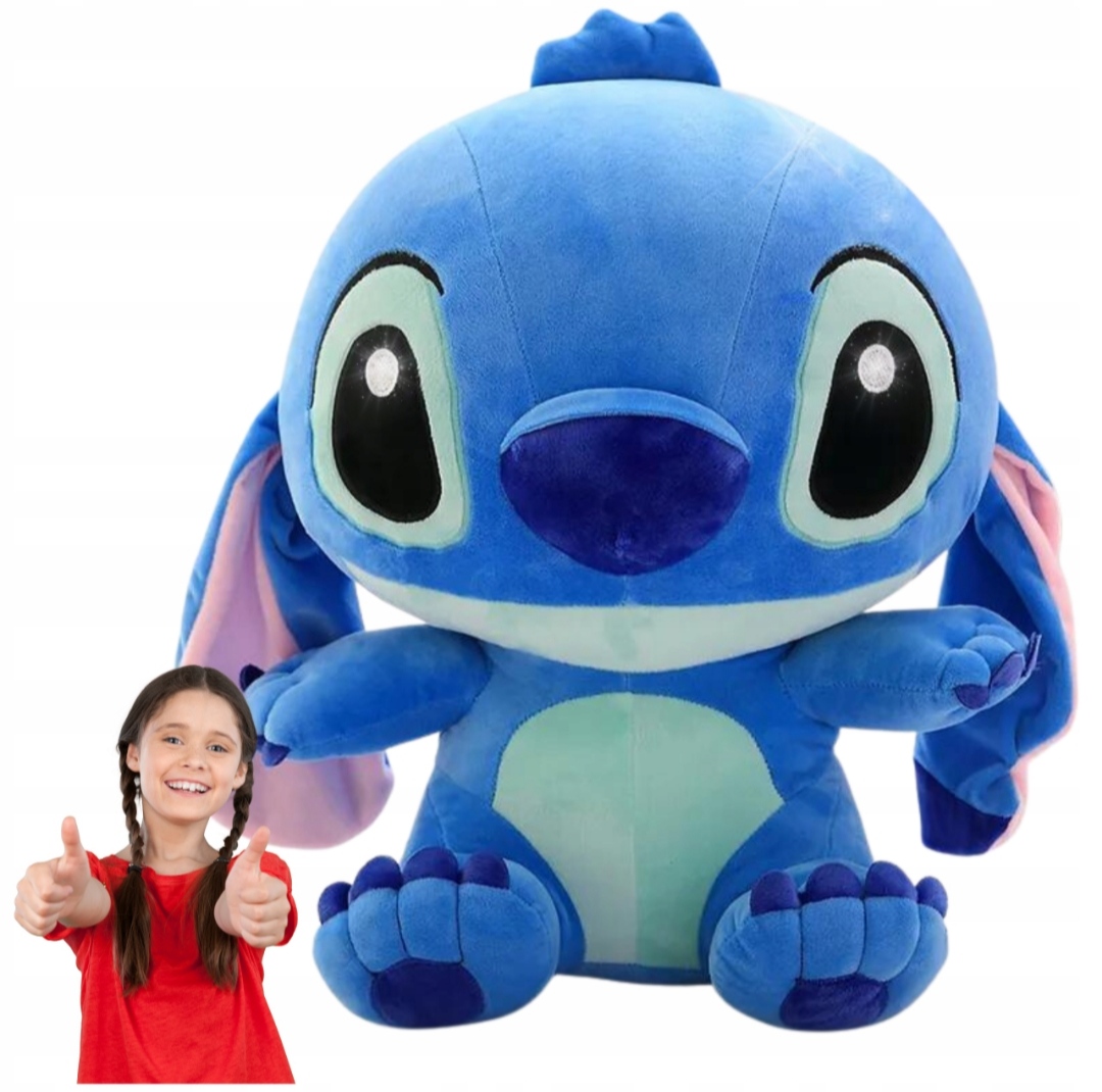 Rozprávkový plyšák - Maskot veľký vypchatý steh 25 cm lilo a stich modrý darček mikołajki