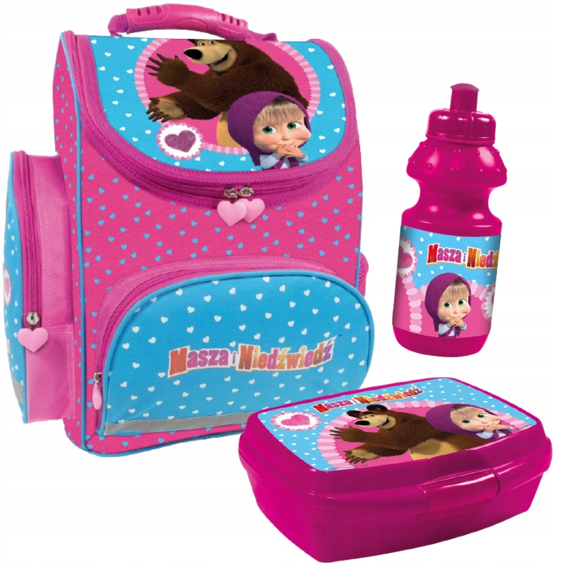 Aktovka - Masha School Bag Lunchbox Škola