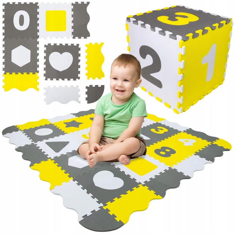 Vzdelávacia podložka - VZDELÁVACIA PODLOŽKA VEĽKÁ PENOVÁ PUZZLA HRUBÉ XXL PREHRÁVANIE 150X150CM PRE DETI