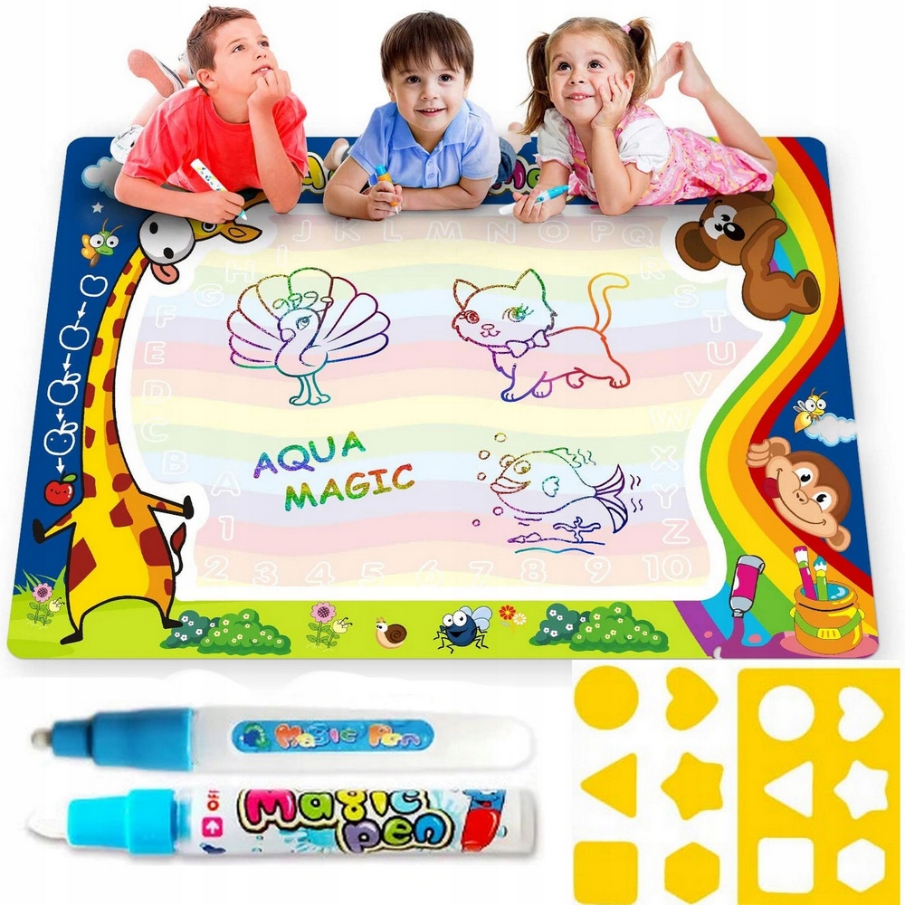Vodná podložka na kreslenie - Vodná podložka na maľovanie s vodou 100x80cm xxl tvary
