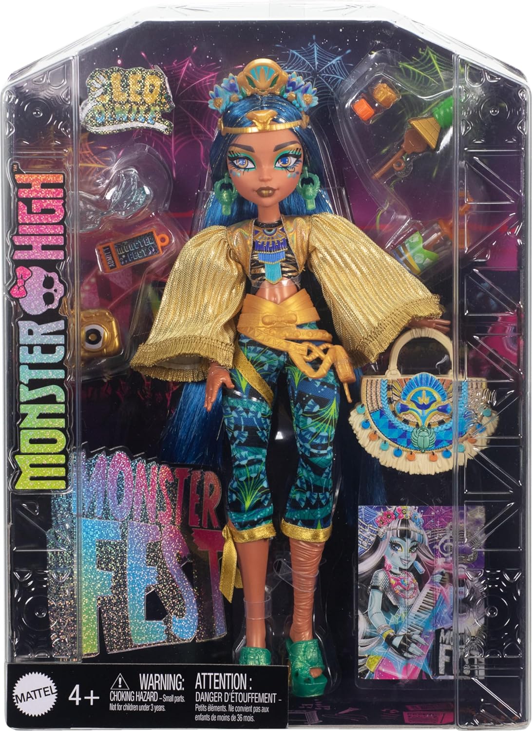 Mattel Monster High Bábika Cleo de Nile s motívom Monster Fest 29 cm