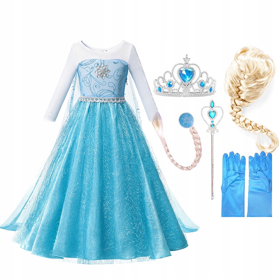 Kostým pre dievča - Max Set Dress Elsa Frozen 134 140