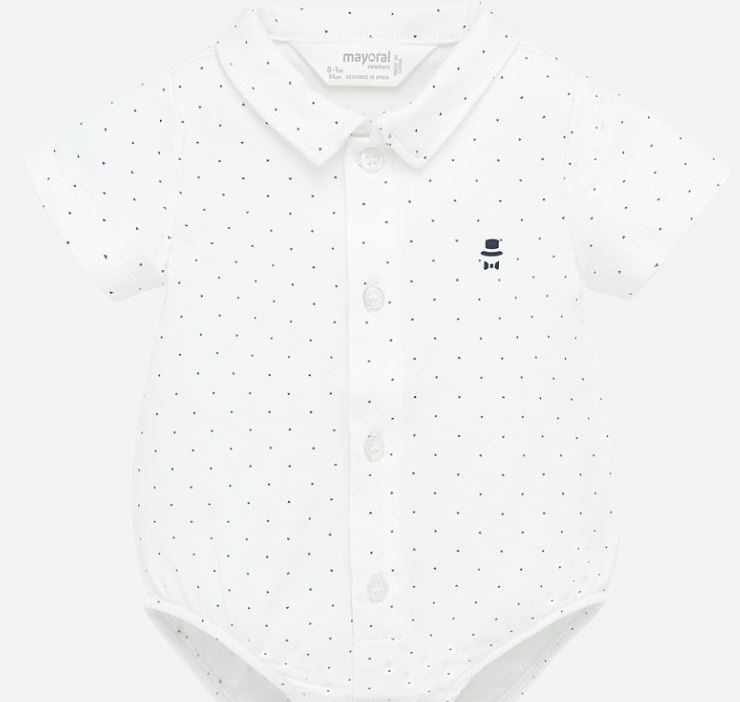 Detské body - Bavlna s krátkym rukávom Bottouve Cotton Veľkosť 60 pripevnená gombíkmi