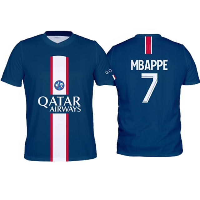 Mbappe PSG Sports Sports Futbal T -shirt Paríž 158