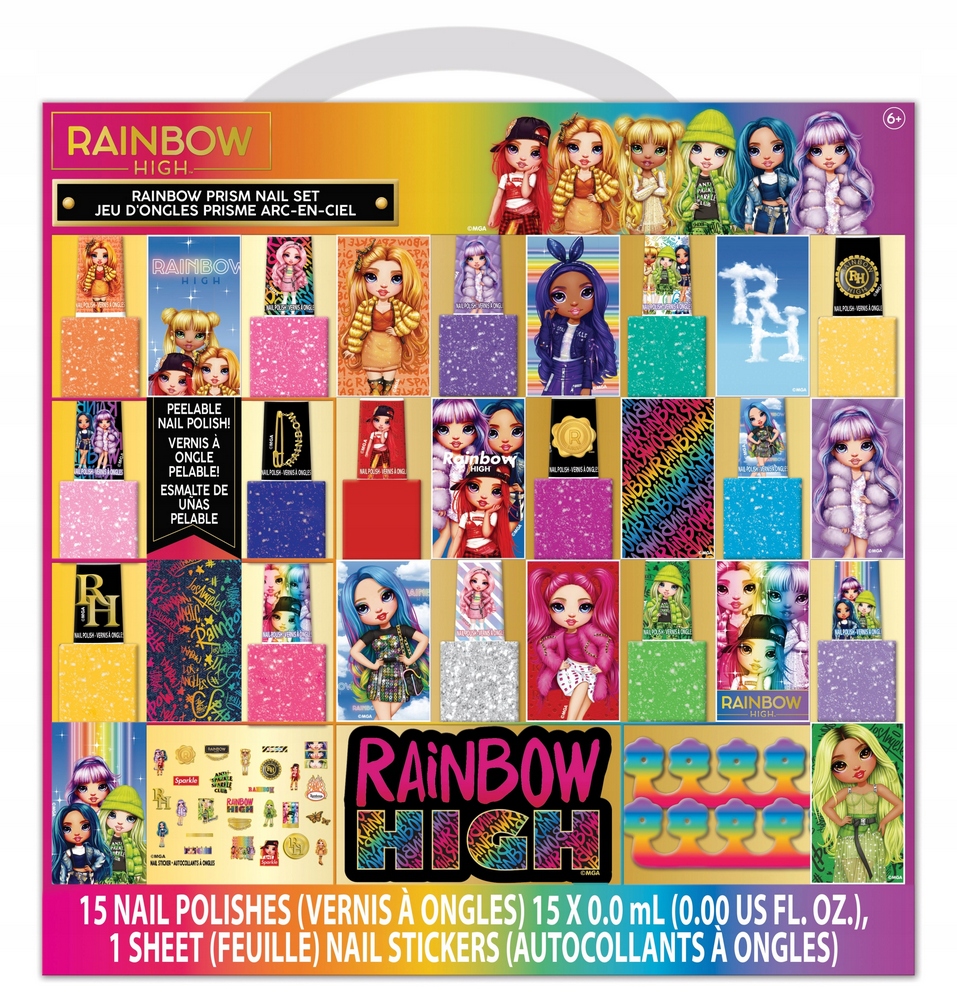 Kreatívna sada - MEGA SADA 15 LAKOV NA NECHTY RAINBOW HIGH!