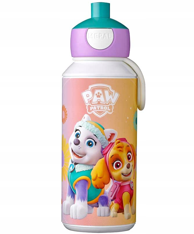 Detský desiatový box, fľaša - MEPÁLOVÁ FĽAŠA POP-UP CAMPUS 400ML Tlapková hliadka DIEVČATÁ