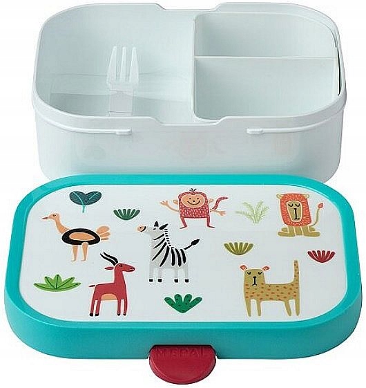 Detský desiatový box, fľaša - Mepal Lunchbox Breakfast Animal Friends 750 ml