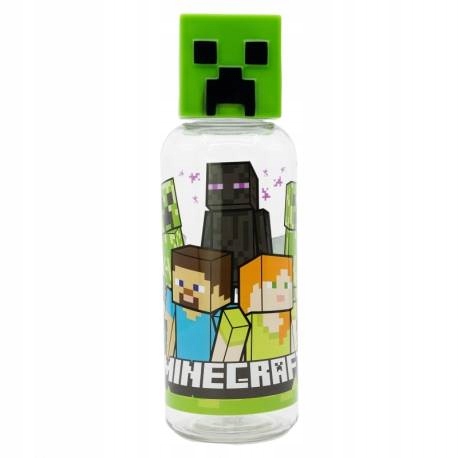 Detský desiatový box, fľaša - Minecraft Plastic 3D fľaša 560 ml