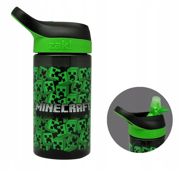 Detský desiatový box, fľaša - Minecraft Bidon bez biskupa Tritan 450 ml