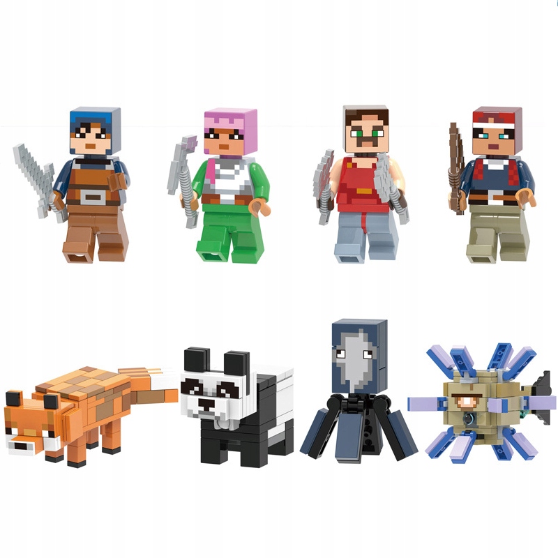 Minecraft Minifigures 8 kusov sada blokov + príslušenstvo