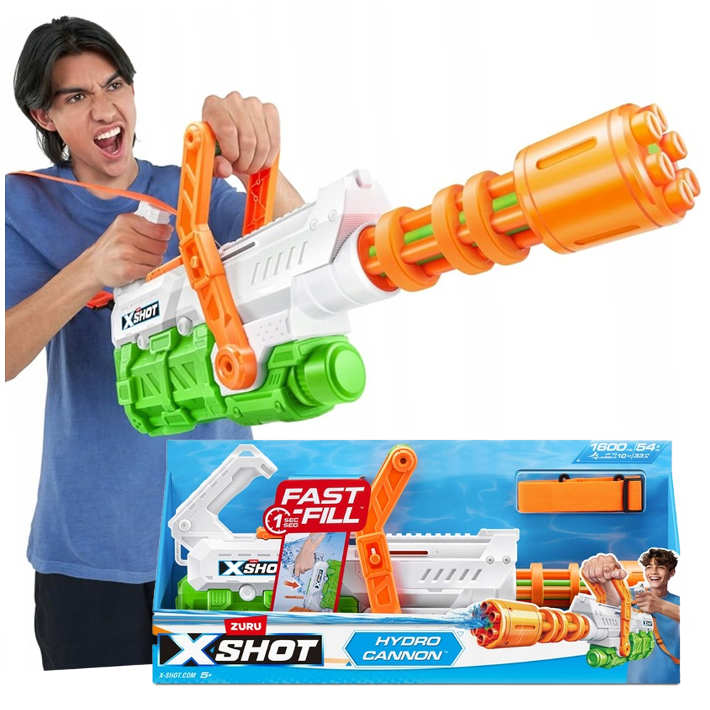 X-SHOT MINIGUN VODNÁ OBJEM VEĽKEJ PISTOLE 1600 ML PLNENIE 1 SEK.