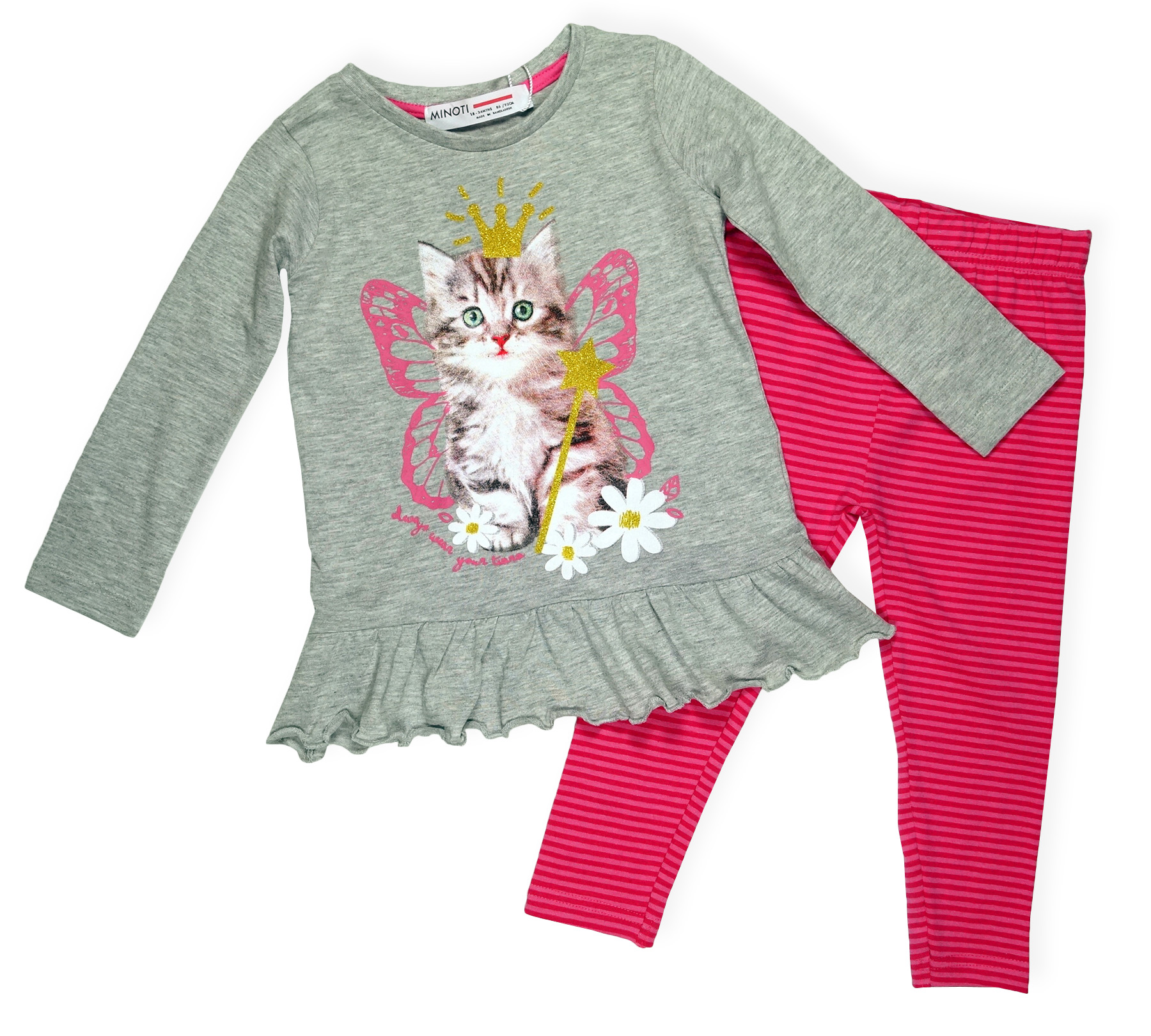 Detský komplet - Baby Set Minoti 80 Pink, Grey, Multi -Colored 2 ks.