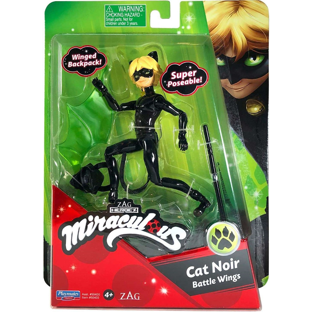 Miraculum Cat Noir Figurín čierna mačka + príslušenstvo