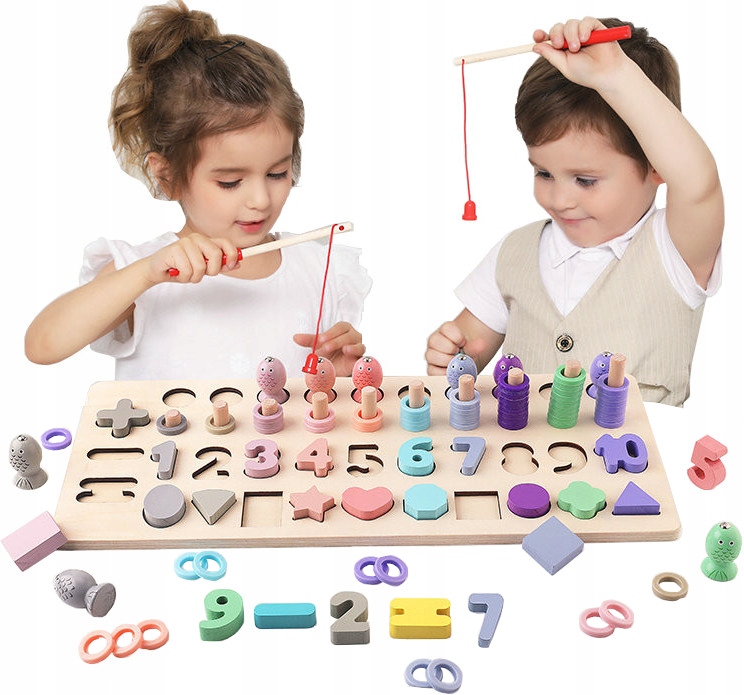 Montessori - Montessori drevené čísla rýb