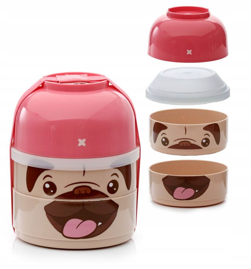 Detský desiatový box, fľaša - MOPS OBEDOVÝ BOX SÚPRAVA RAŇAJŇOVÝCH BOXOV
