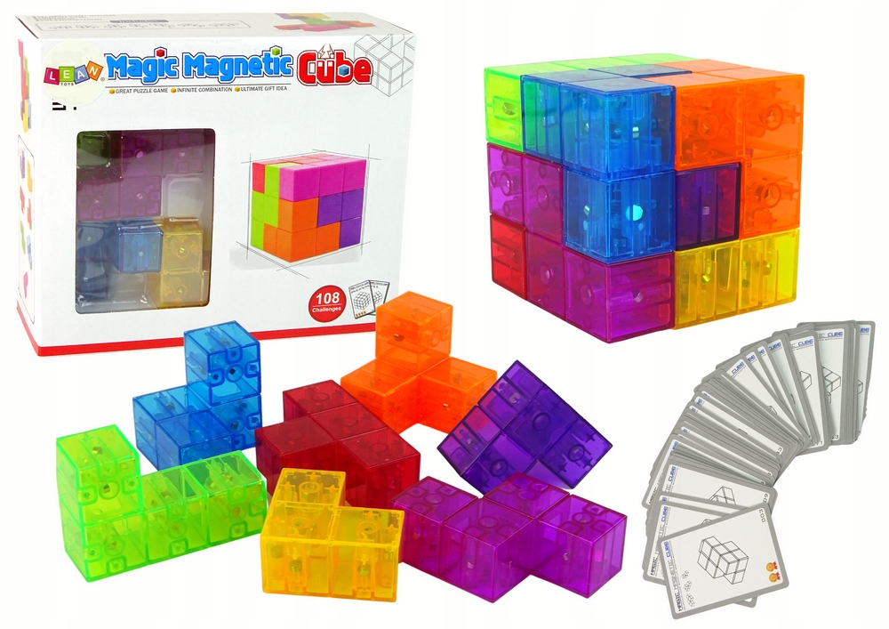 Logická hračka - Magická originálna logická kocka na skladanie magnetickej hry TETRIS