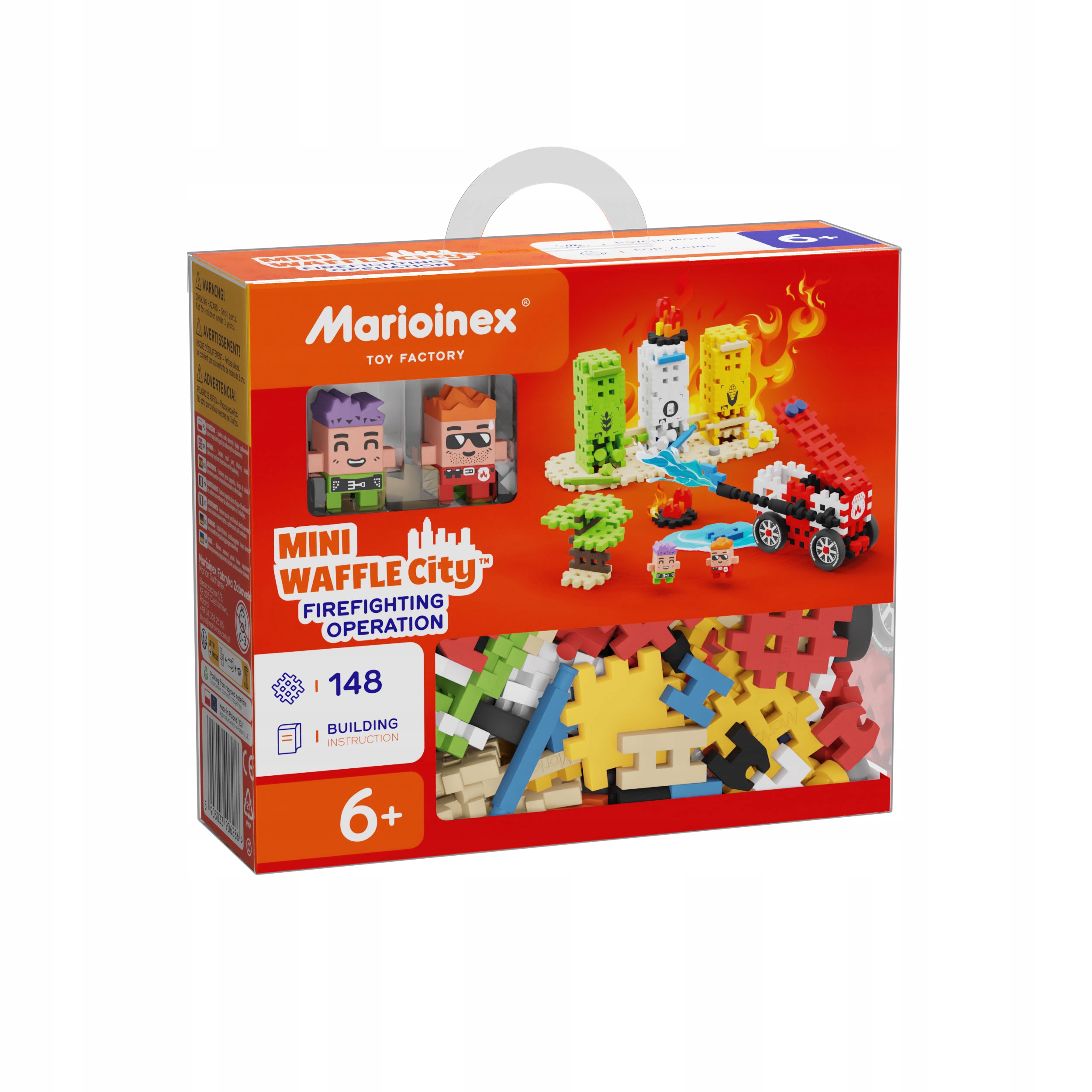 Marioinex Mini Wafle HASIACA OPERÁCIA - HASIČSKÝ ZBOR 148 dielikov, 2 figúrky