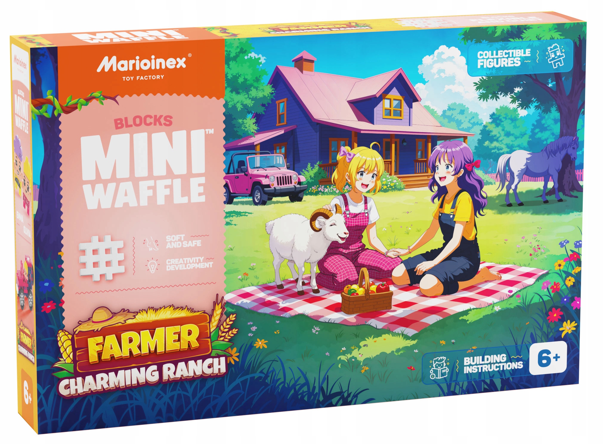 Marioinex mini FARFER kocky WAFFLE – Očarujúci ranč, 112 dielikov