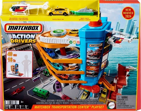 GARÁŽOVÁ SADA MATCHBOX TRANSPORT CENTER s 3 autíčkami
