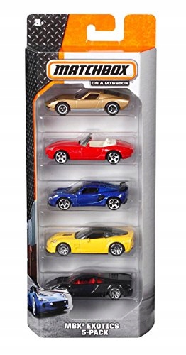 Mattel Matchbox 5-balenie vozidiel v mierke 1:64, 5 skutočných autíčok