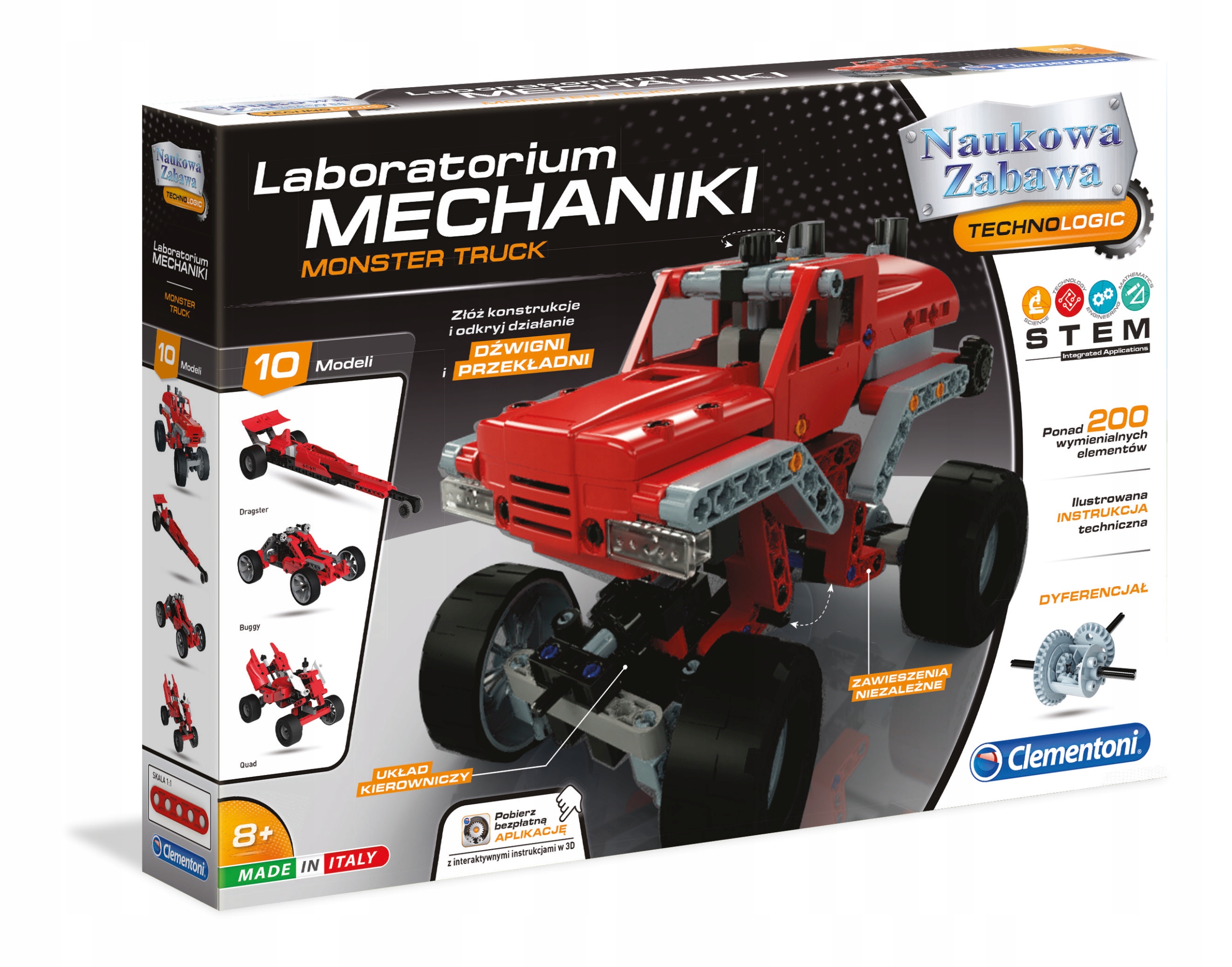 Clementoni Sada mechanikov Monster Truckov pre mechanikov, 200 dielov.