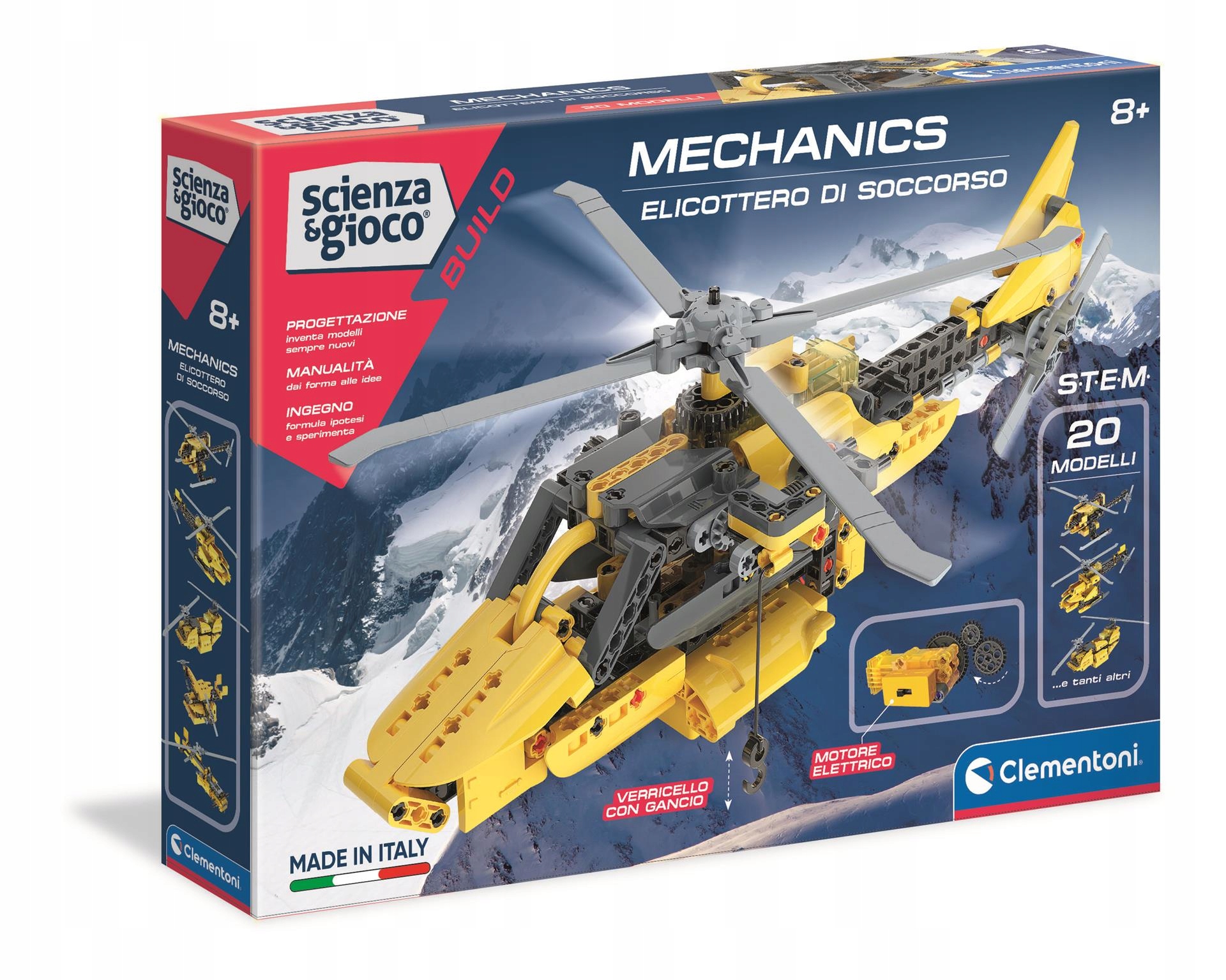 Clementoni Stavebné bloky Mechanické laboratórium Vrtuľník