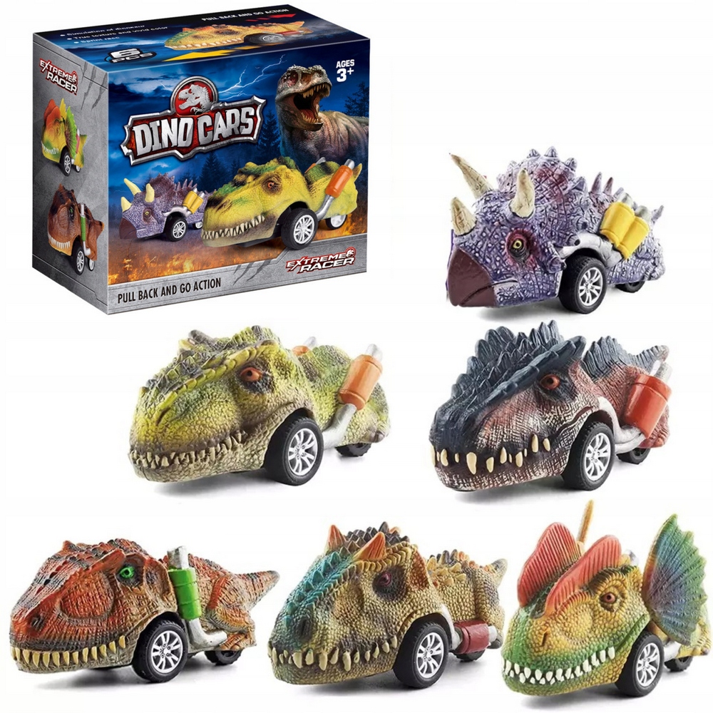 LEGO súprava - Mega auto set dinosaurus autá auto 6 kusov