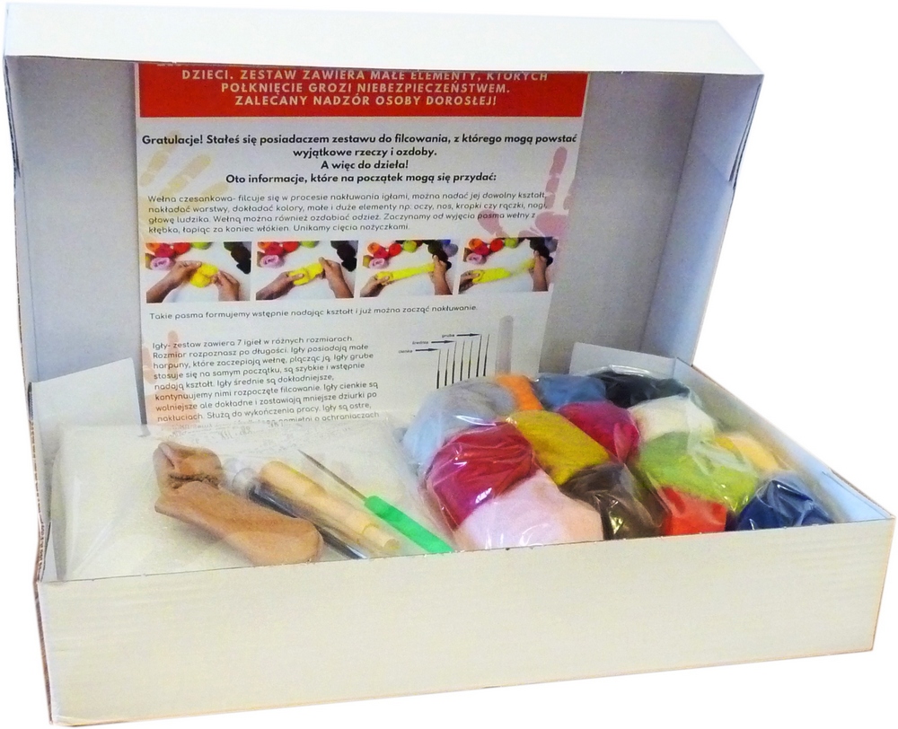 Filkon Felting Set Wool ihly rohož