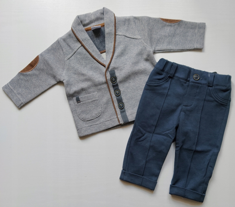 Detský komplet - Baby Set Minetti 62 Brown, Ecru, Navy Blue 2 PCS.