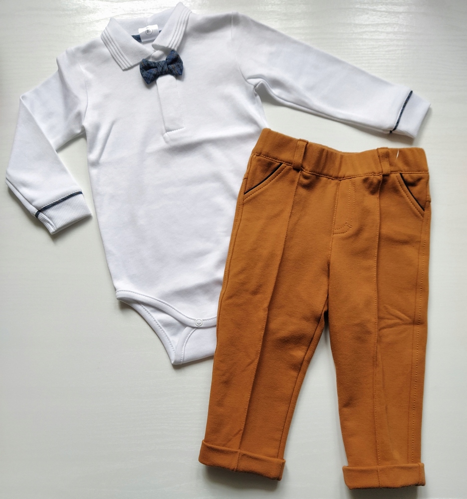 Detský komplet - Baby Set Minetti 86 Biela, hnedá 2 ks.