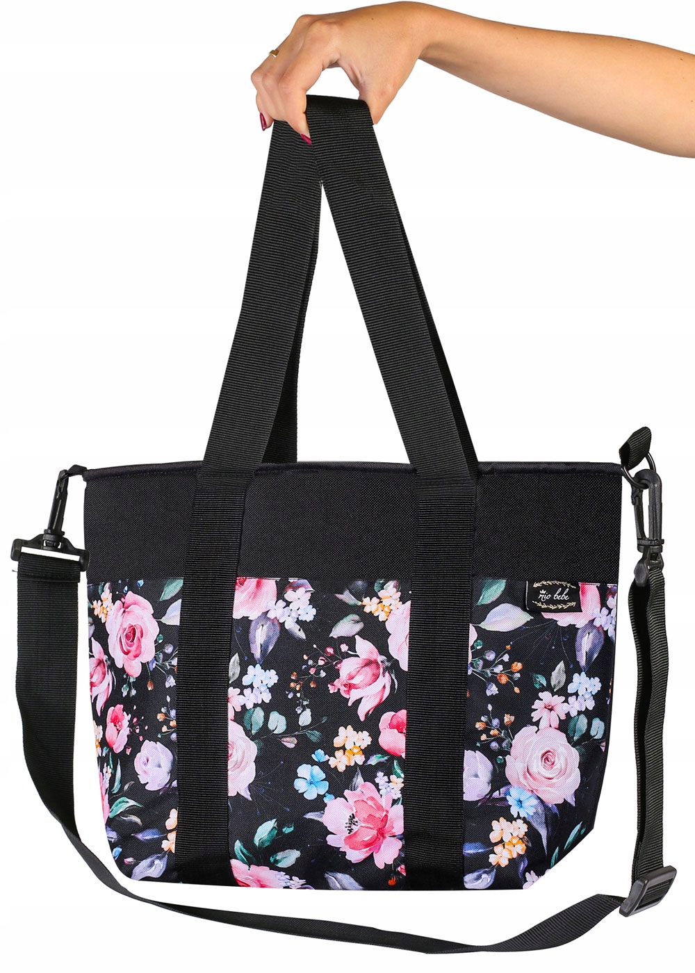 Organizátor vozíka Mio Bebe Fiori čierny kočík kočíka kočíka