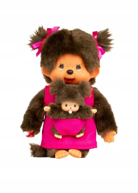 Bandai 23620 Monchhichi plyšová matka a dieťa ružová