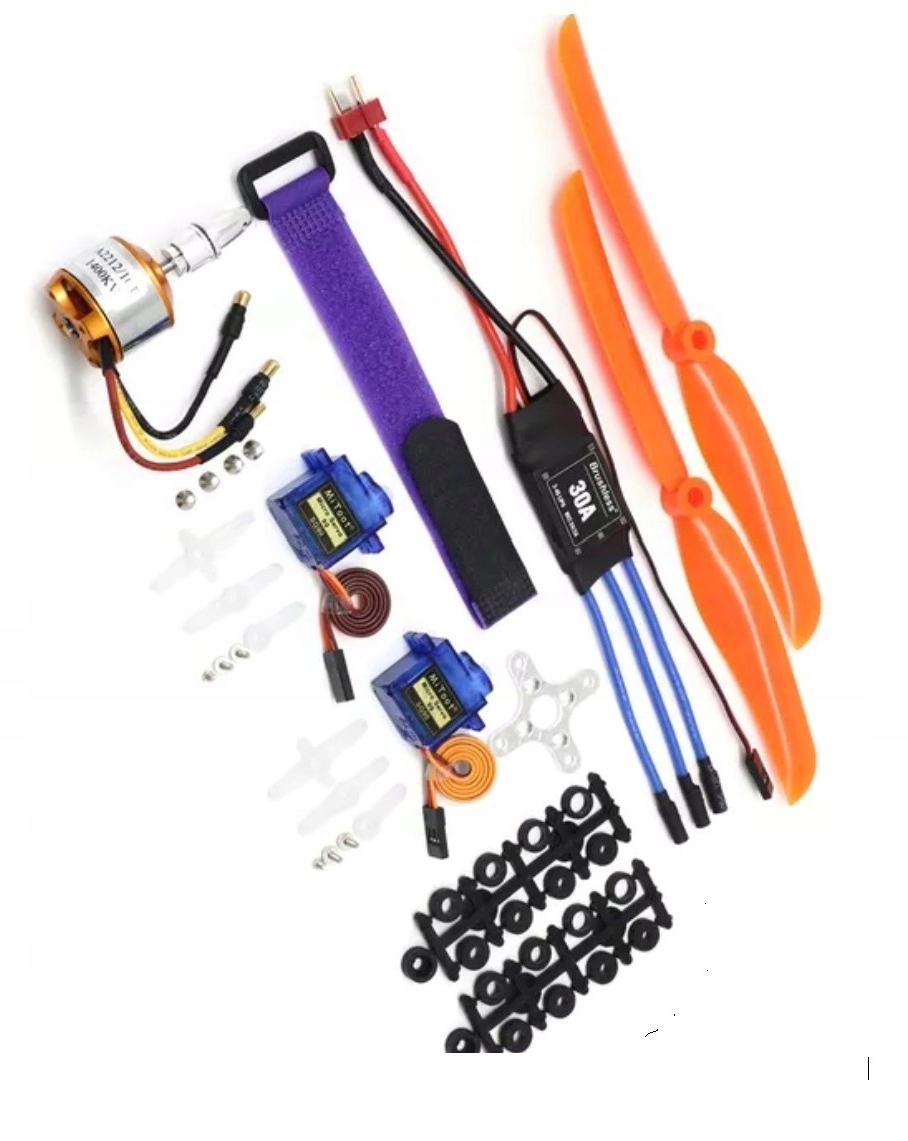 Sada motora A2212 1400KV, ESC 30A, 2x vrtuľa 8060 serva JAKAR